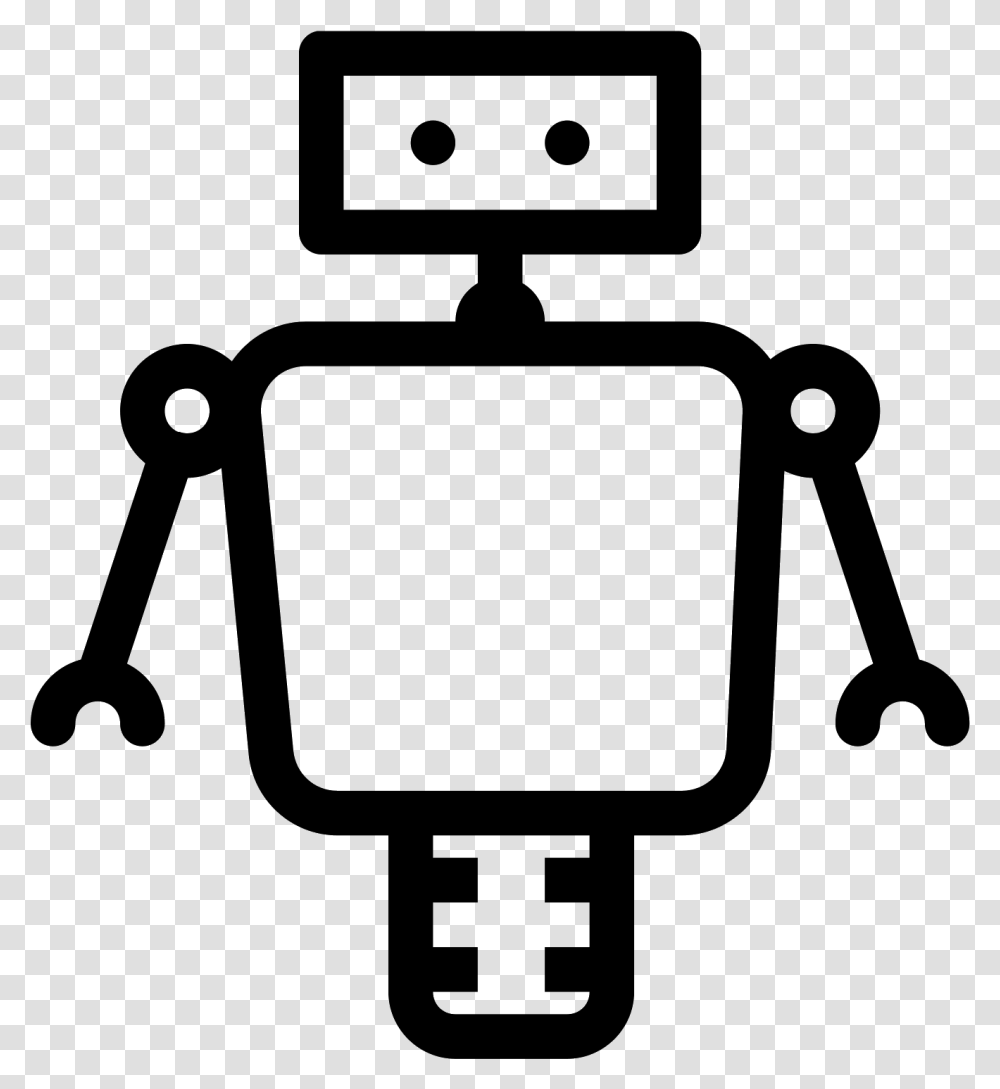 Robot Black And White, Gray, World Of Warcraft Transparent Png
