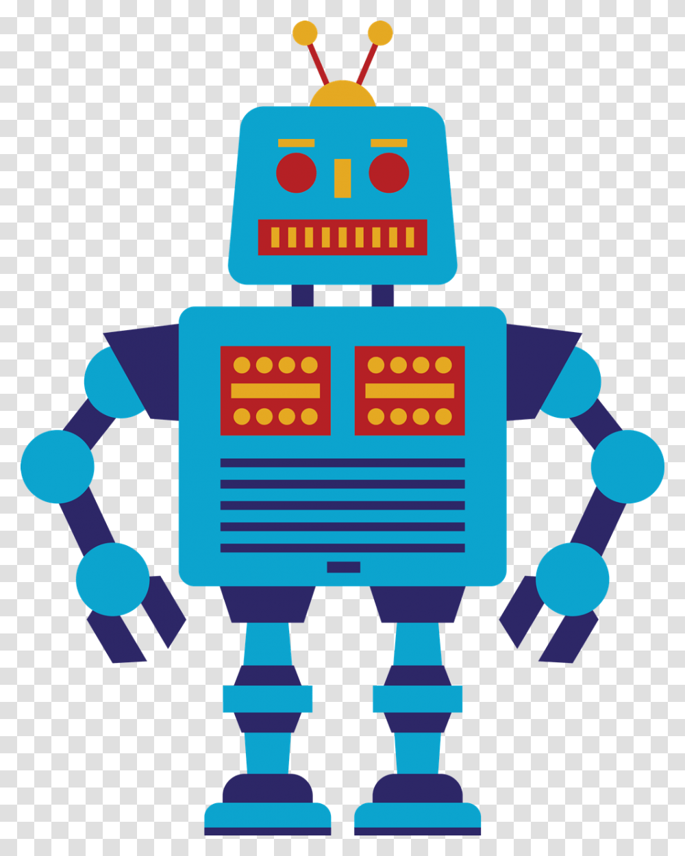 Robot Clipart Black And Red Transparent Png