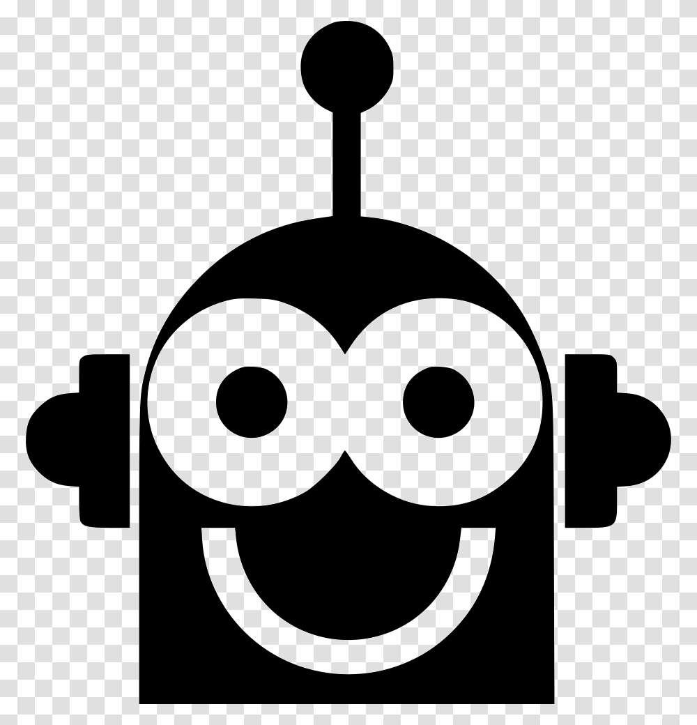 Robot Clipart Free Icon Robot Head, Stencil, Silhouette Transparent Png