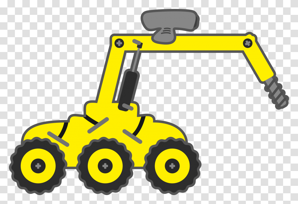 Robot Clipart Robot Vehicle Clipart, Tractor, Transportation, Bulldozer, Tool Transparent Png