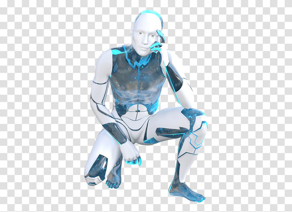 Robot Crouching, Long Sleeve, Costume Transparent Png