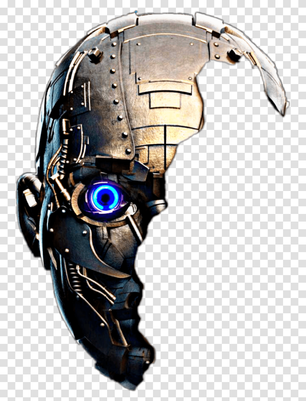 Robot Face Clipart Robot For Picsart, Helmet, Person, People Transparent Png