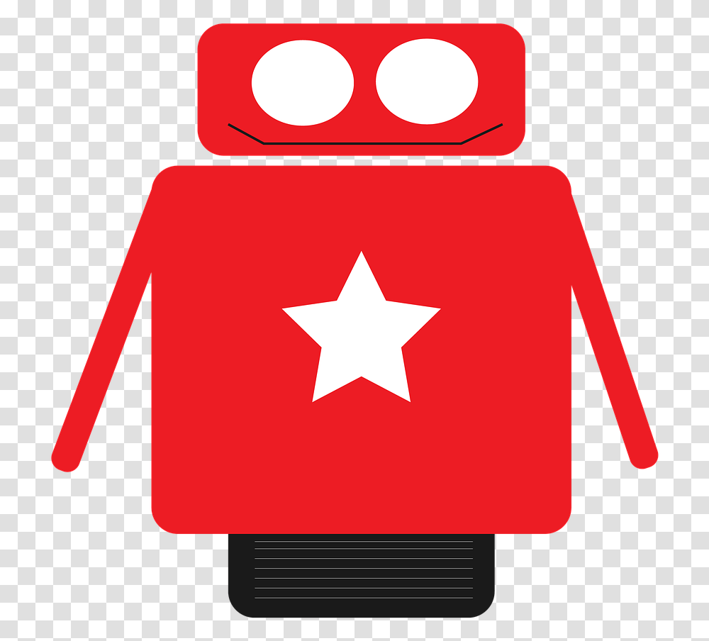 Robot Geometric Forms Red Star Icon Wheel Alegre, First Aid, Star Symbol Transparent Png