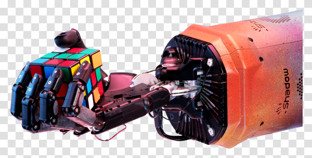 Robot Hand Rubik Cube, Toy, Helmet, Apparel Transparent Png