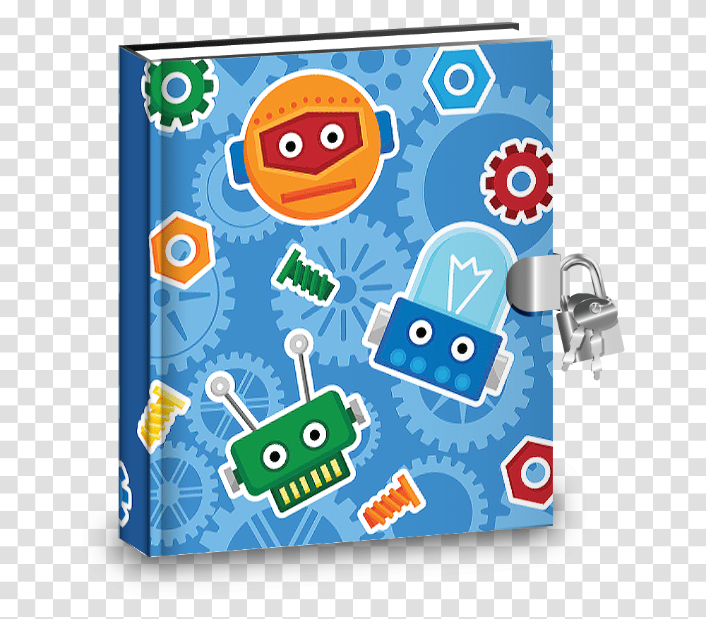 Robot Kids Diary With Lock Diary Gift For Girlfriend, Advertisement, Poster, Security Transparent Png