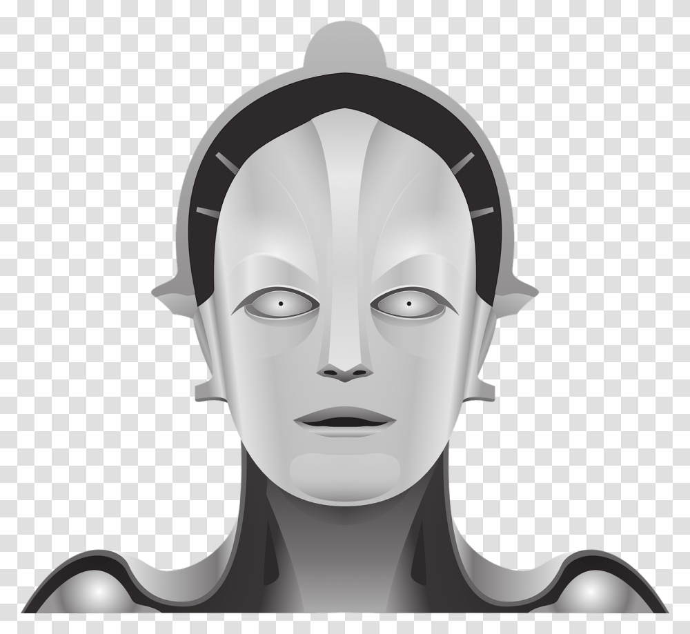 Robot Portrait, Head, Face, Electronics Transparent Png