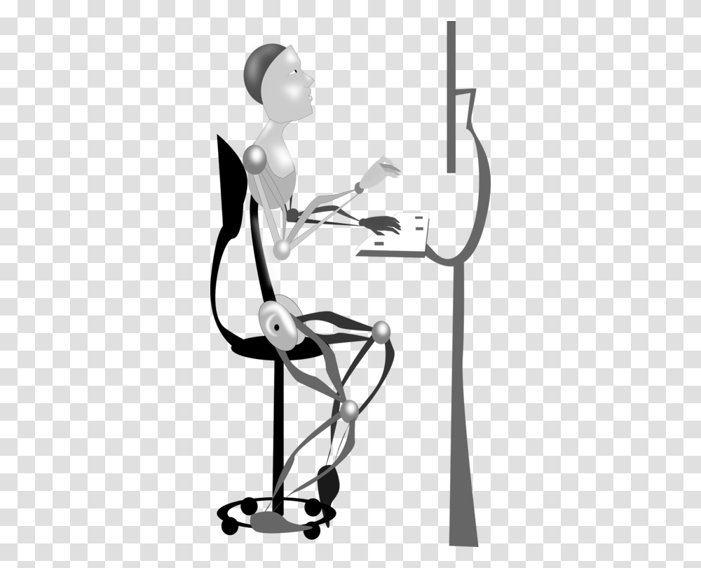 Robot Posthuman Homo Sapiens Computer Icons Uncanny Valley Free, Leisure Activities, Chair, Musical Instrument, Silhouette Transparent Png