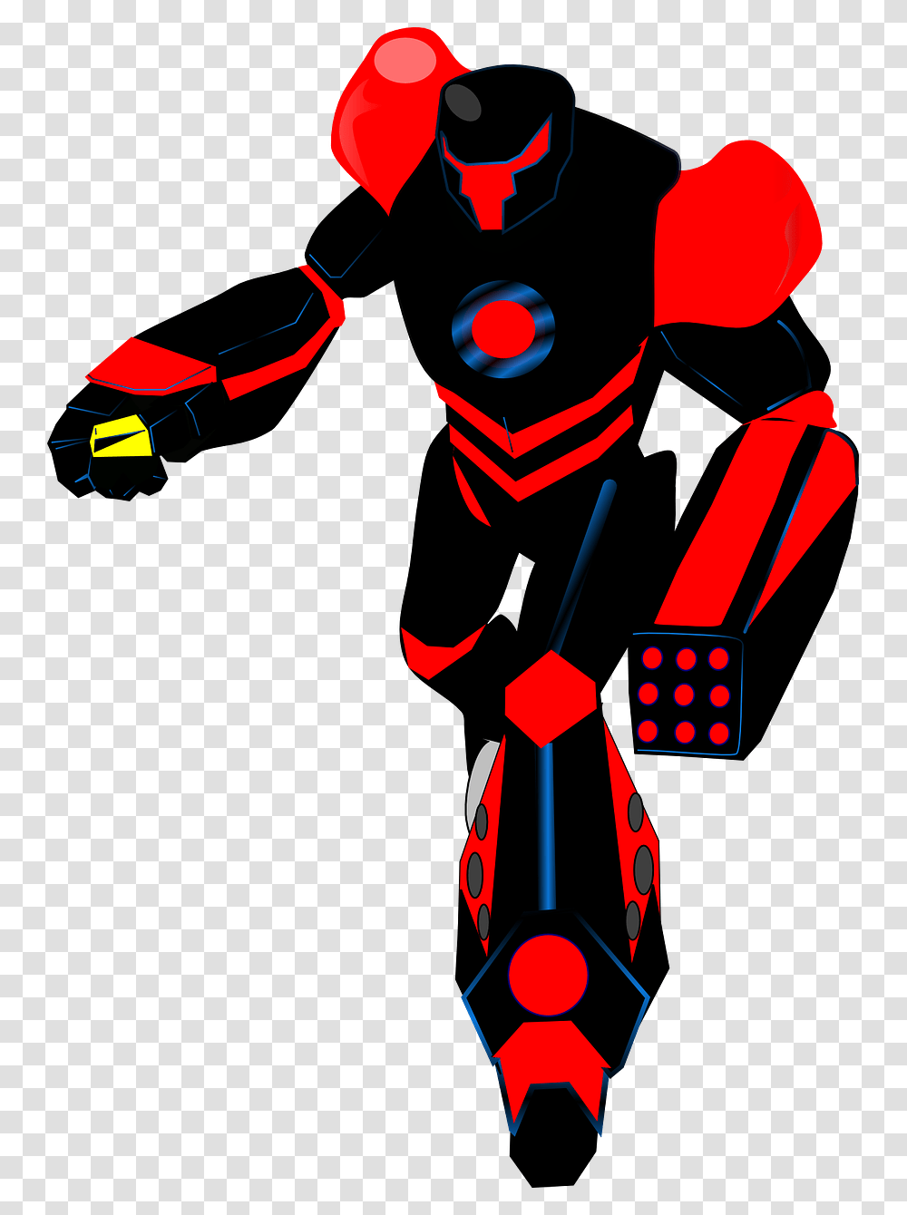 Robot Red Black Transformer Android Robotics Black And Red Robot, Weapon, Weaponry, Bomb, Dynamite Transparent Png