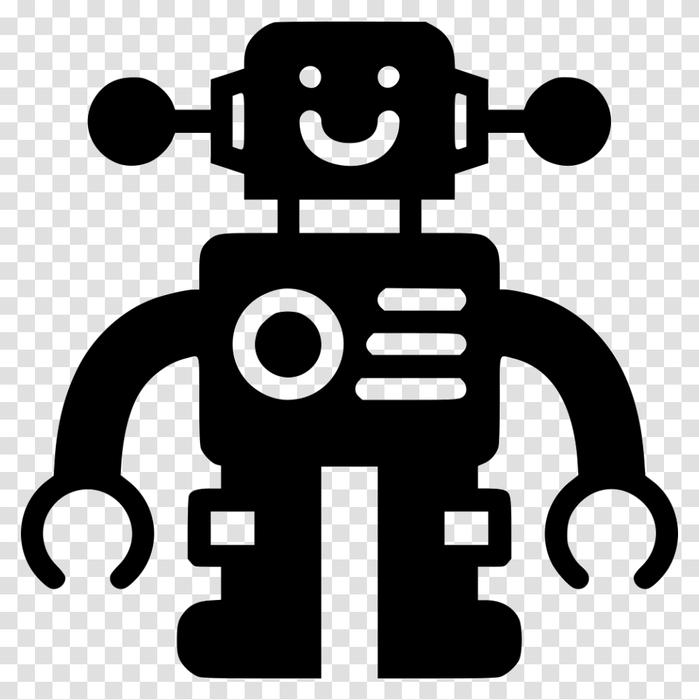 Robot Robot Icon, Stencil Transparent Png