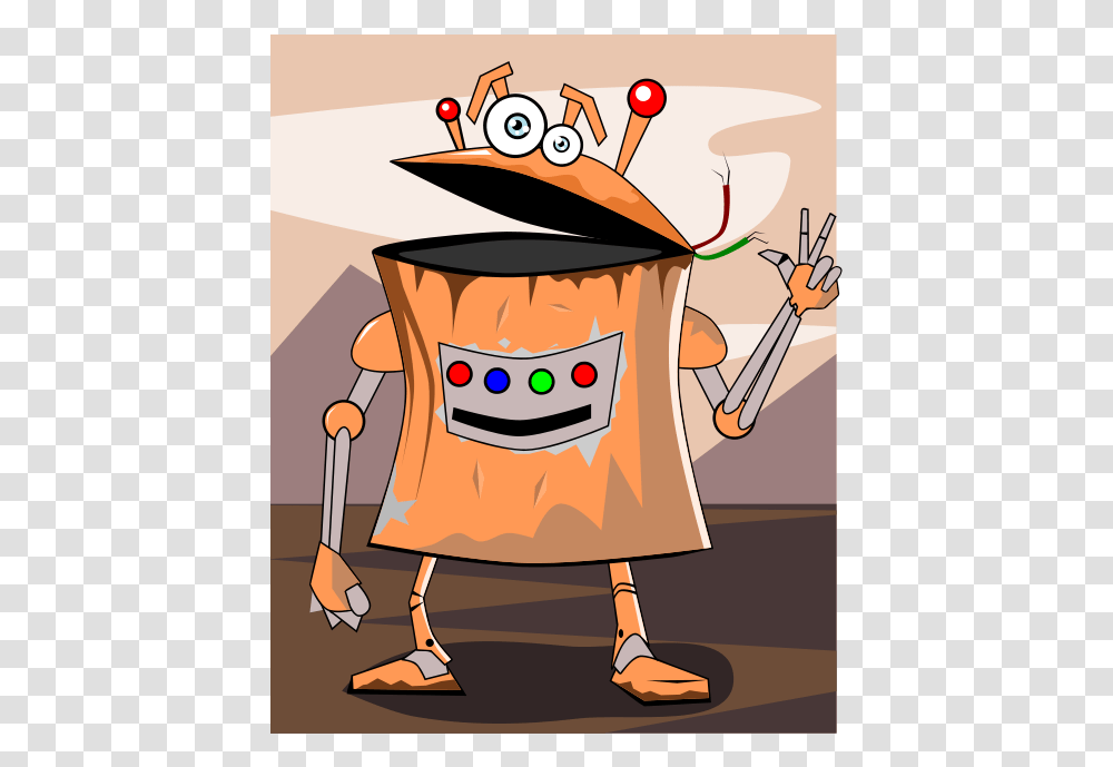Robot Thanksgiving Clipart Free Image Freeuse Library Rusty Robot Cartoon, Drawing, Face, Doodle Transparent Png
