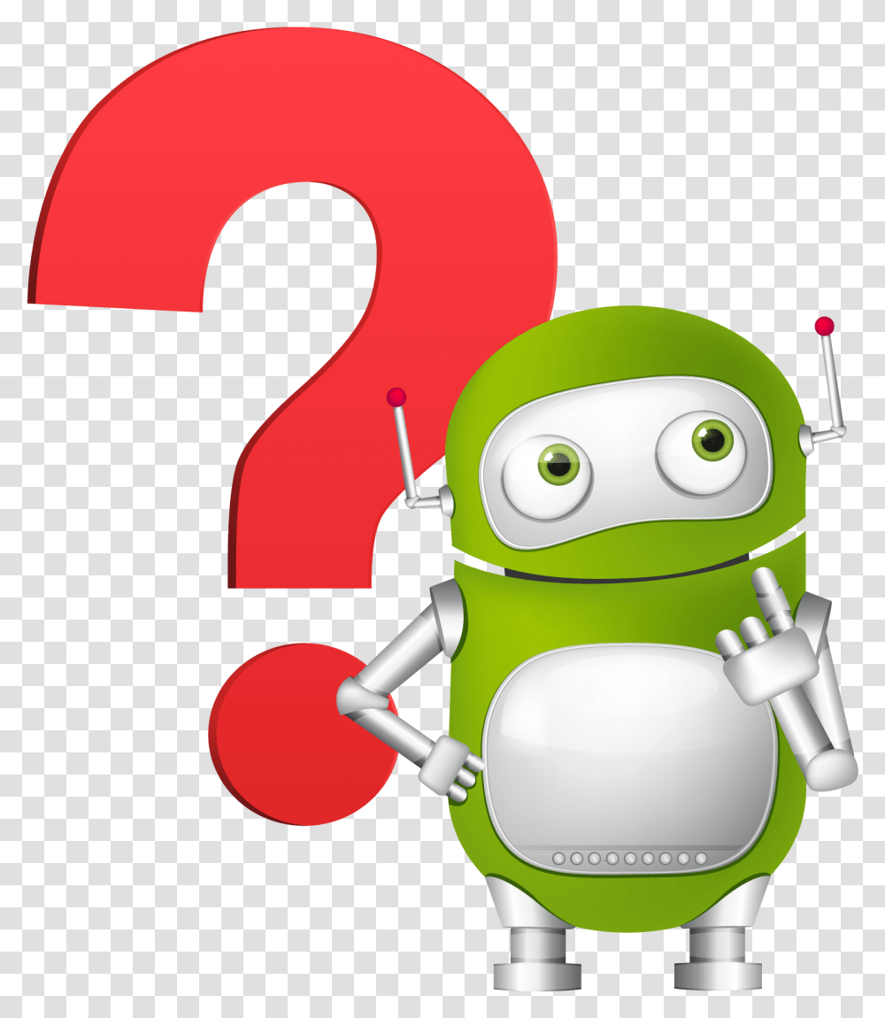 Robot With Question Mark Question Mark Robot, Toy Transparent Png