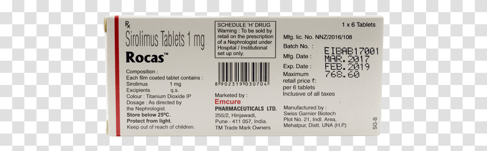 Rocas 1 Mg Tablet, Label, Paper, Menu Transparent Png