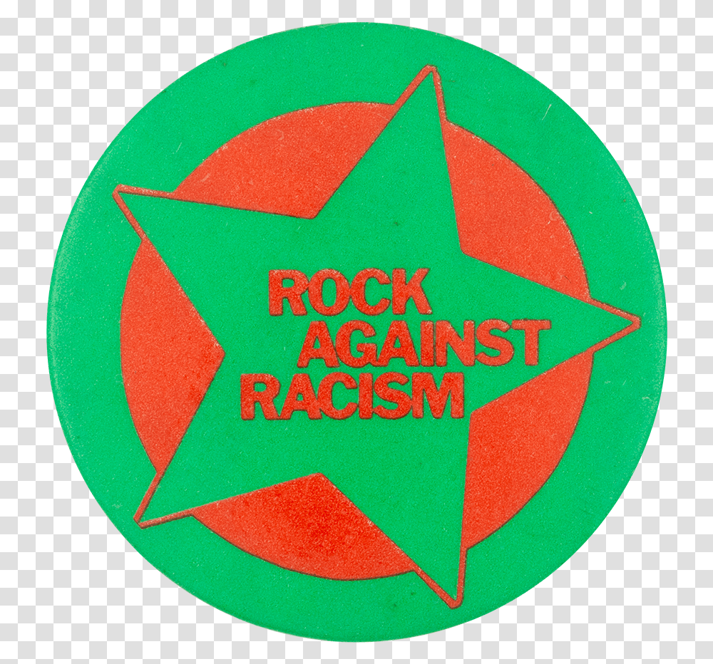 Rock Against Racism Star Cause Button Museum Emblem, Logo, Trademark, Star Symbol Transparent Png