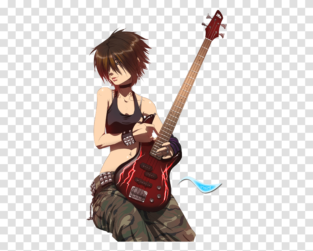 Rock And Roll Anime Girl, Guitar, Leisure Activities, Musical Instrument, Person Transparent Png