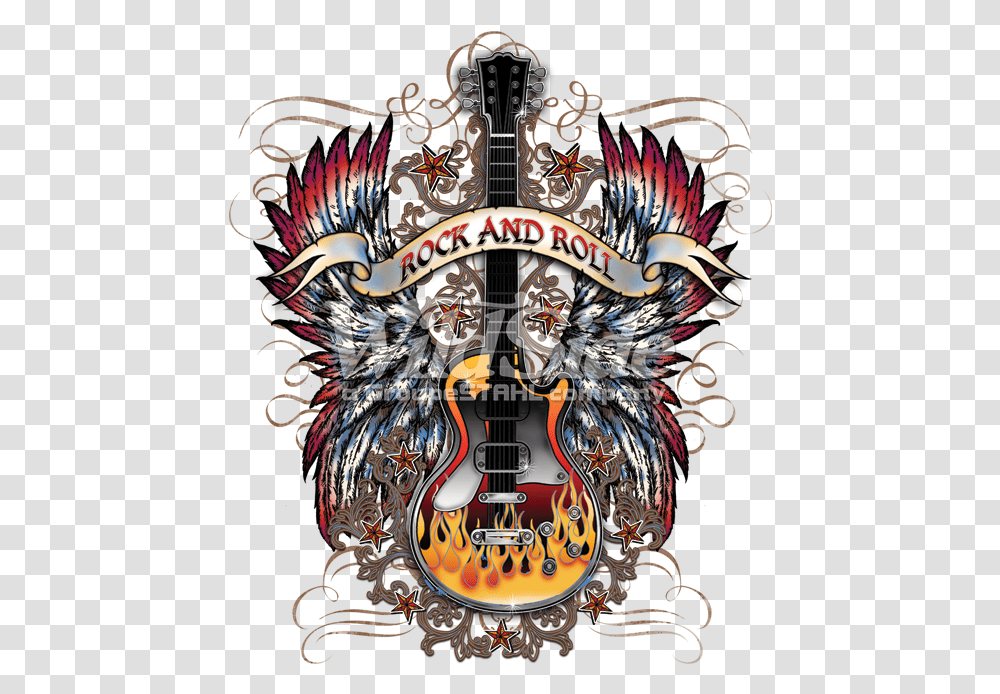 Rock And Roll Guitar Rock And Roll, Leisure Activities, Musical Instrument, Bass Guitar, Electric Guitar Transparent Png