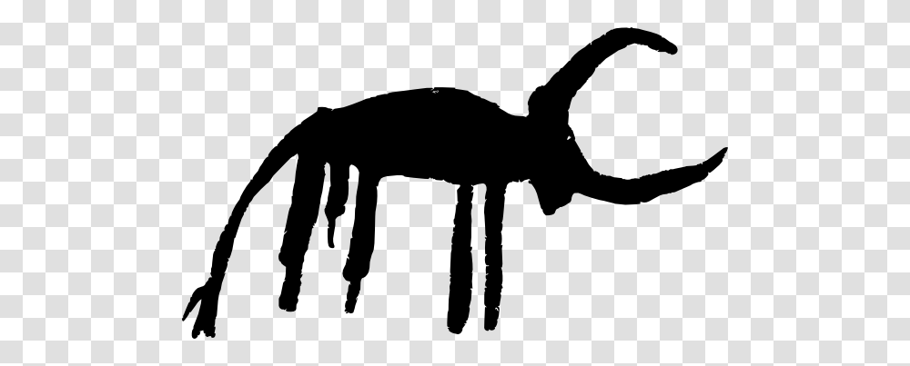 Rock Art Ox Clip Art, Silhouette, Mammal, Animal, Wildlife Transparent Png