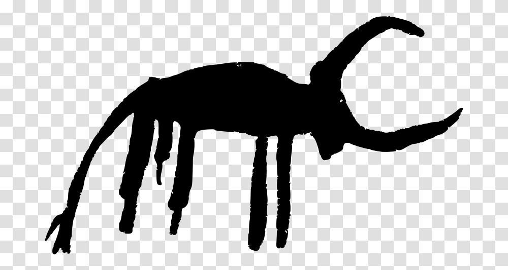 Rock Art Ox Clipart Vector Clip Art Online Royalty Cave Painting, Gray, World Of Warcraft Transparent Png