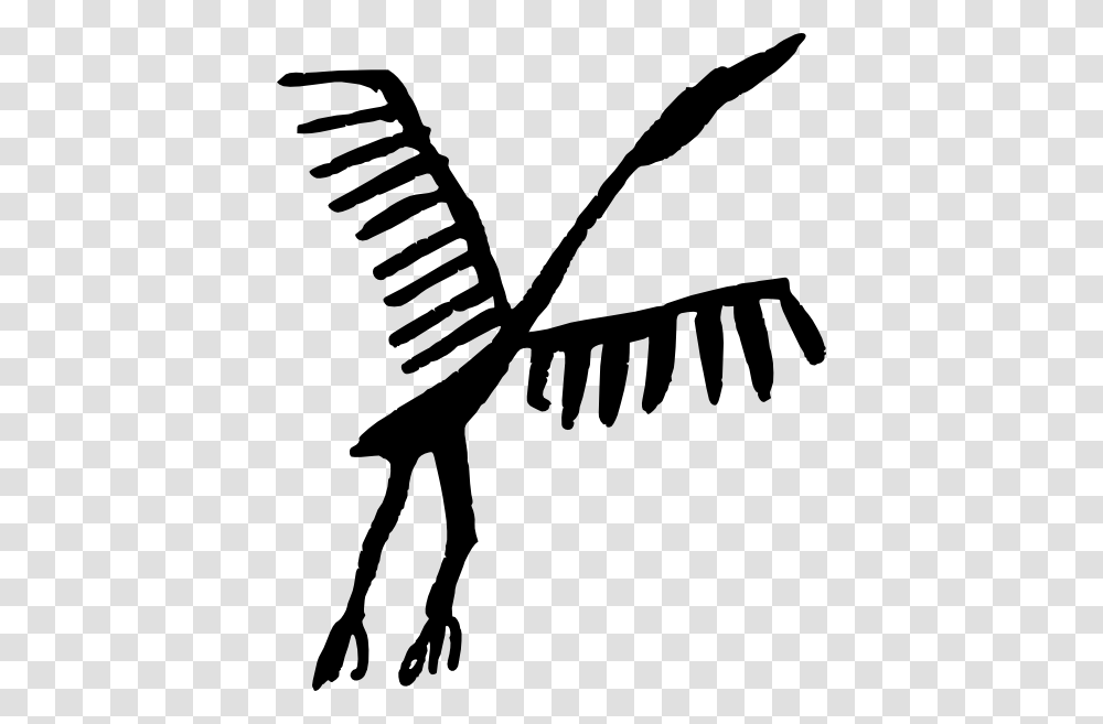 Rock Art Stork Clip Art, Stencil, Comb, Silhouette, Zebra Transparent Png