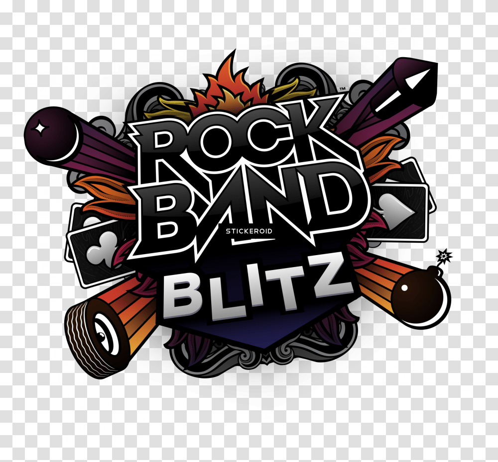 Rock Band Hd Music Illustration, Label, Text, Sticker, Dynamite Transparent Png