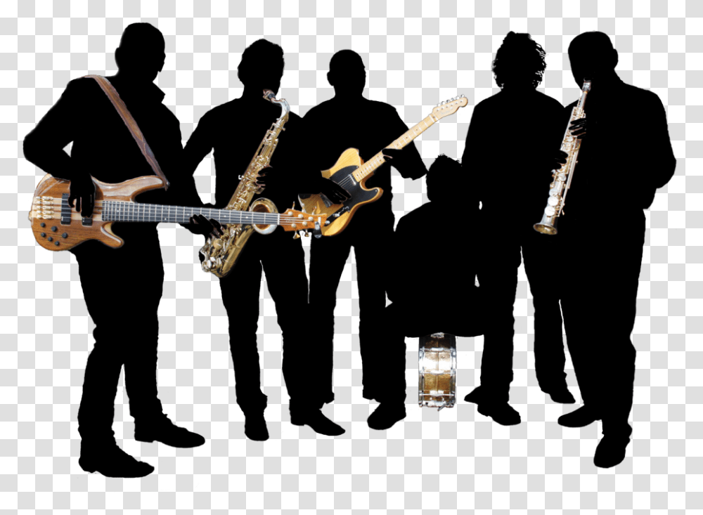 Rock Band Silhouette Westendj Jazz Music, Leisure Activities, Guitar, Musical Instrument, Banjo Transparent Png