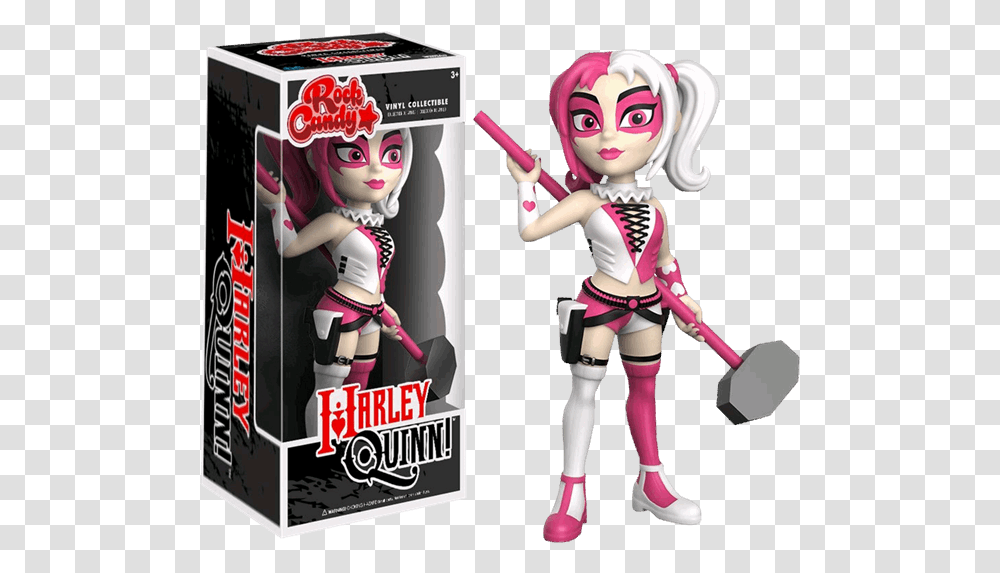 Rock Candy Harley Quinn, Figurine, Toy, Person, People Transparent Png