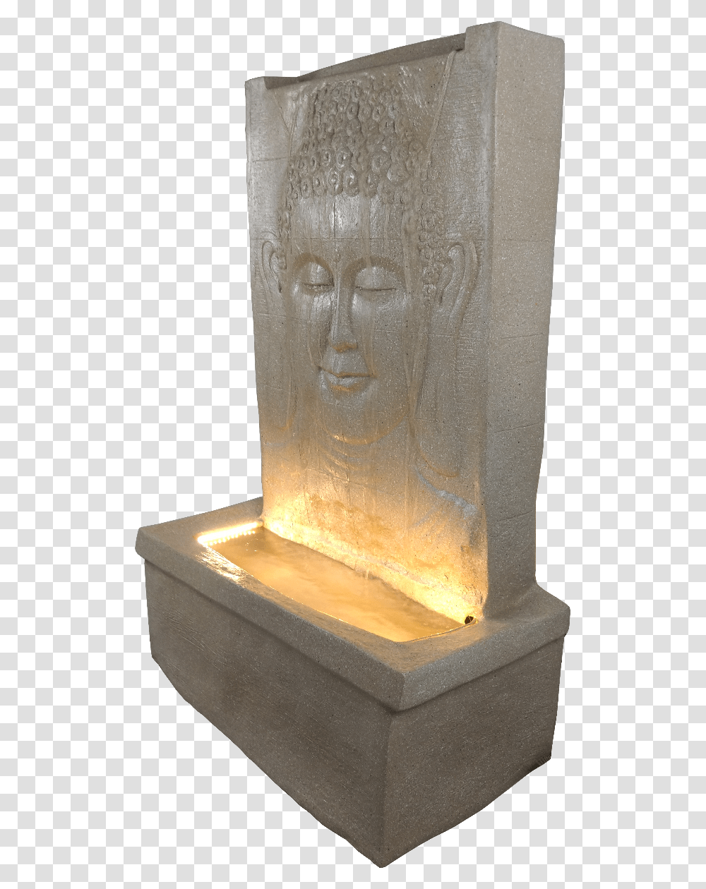 Rock Carved Lord Buddha Face Water Fountain For Home Stele, Architecture, Building, Archaeology, Temple Transparent Png