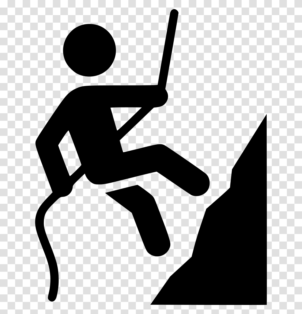 Rock Climber Rock Climbing Icon Free, Stencil, Sport, Sports Transparent Png