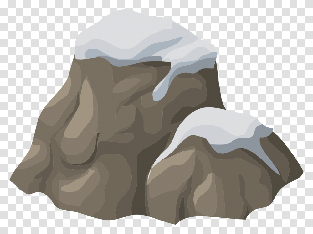 Rock Drawing Rock With Snow Clip Art, Nature, Outdoors, Mineral, Bag Transparent Png