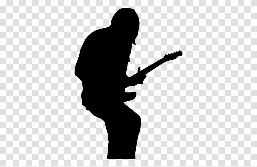 Rock Guitar Player Silhouette, Person, Human, Musician, Musical Instrument Transparent Png