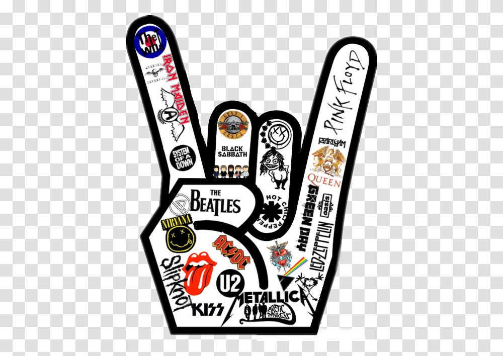Rock Hand Mano Banda Rock Till I Die, Label, Sticker, Skateboard Transparent Png