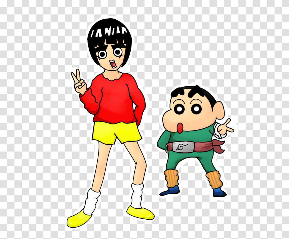 Rock Lee And Shin Chan Dancing, Person, People, Sport, Girl Transparent Png