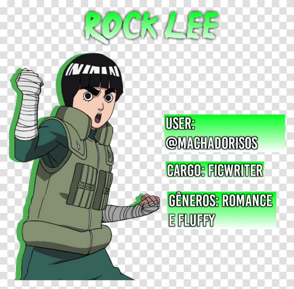 Rock Lee Rock Lee And Sakura, Person, Paper, Poster Transparent Png