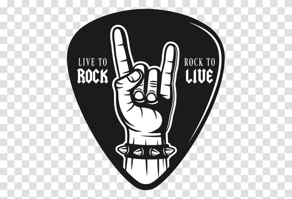 Rock Music Rock Amp Roll Logos, Hand, Plectrum Transparent Png