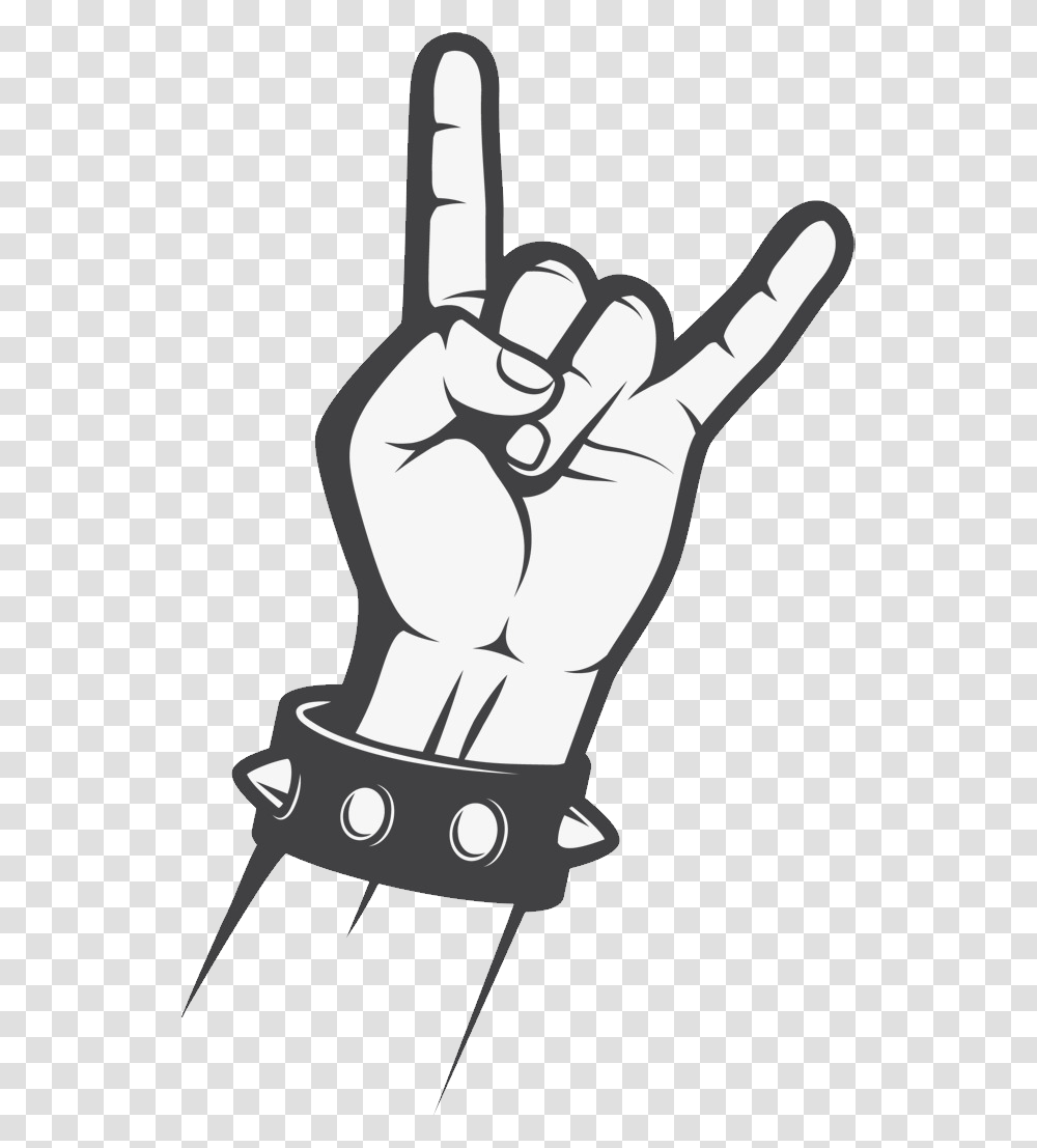 Rock Music Rock Hand Sign, Fist, Holding Hands, Stencil Transparent Png