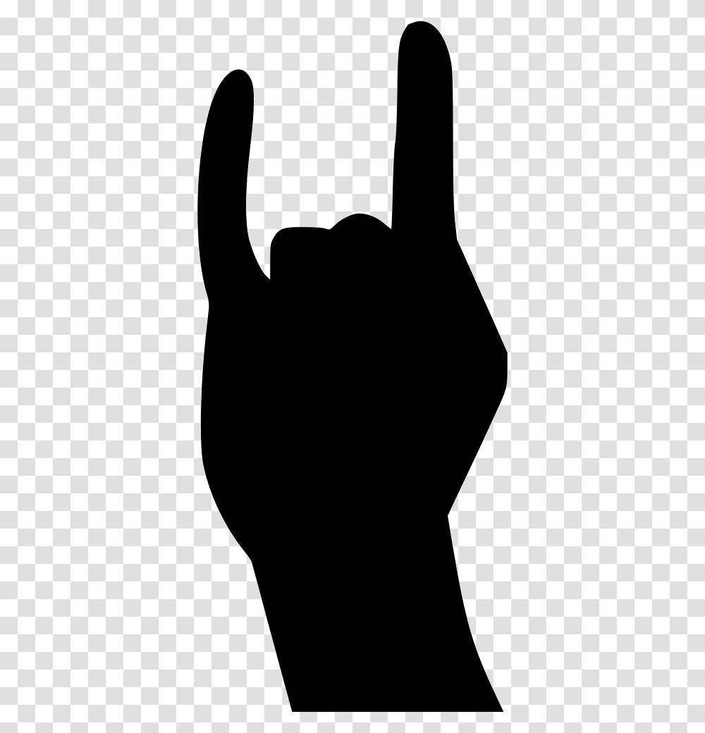 Rock Music Well, Silhouette, Stencil, Hand, Angus Transparent Png