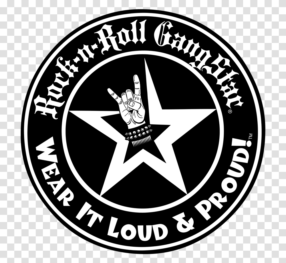 Rock N Roll Hat, Logo, Trademark, Emblem Transparent Png