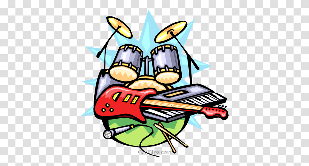 Rock N Roll Musical Instruments Band Clip Art, Drum, Percussion, Graphics Transparent Png