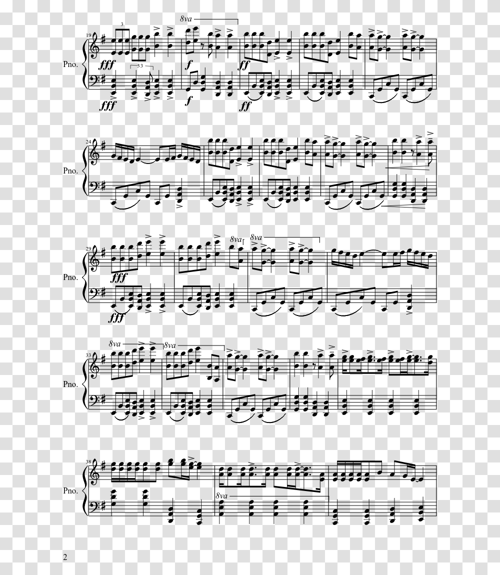 Rock N Roll Sheet Music Composed By Skrillex 2 Of Love On The Brain Notes, Gray, World Of Warcraft Transparent Png