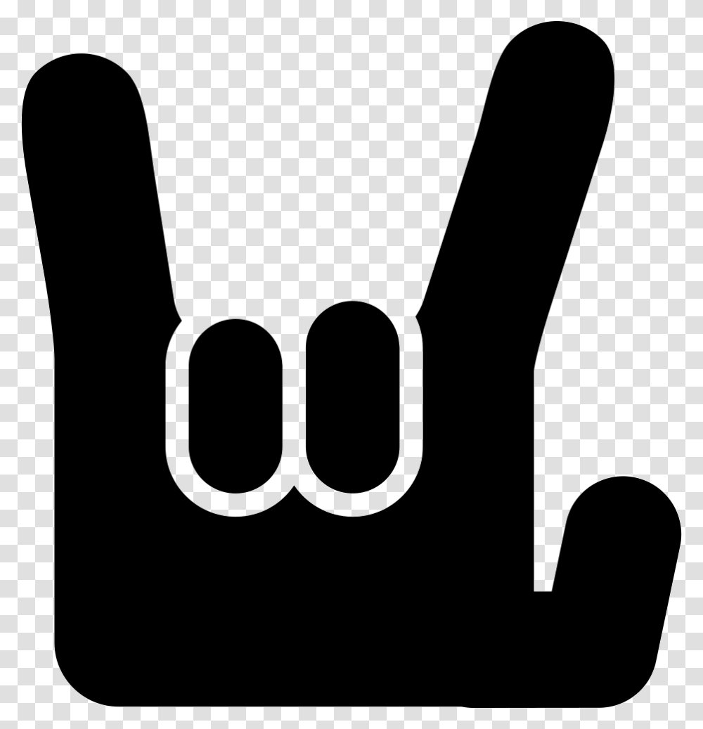 Rock On Hand Gesture Icon Free Download, Stencil, Prison Transparent Png