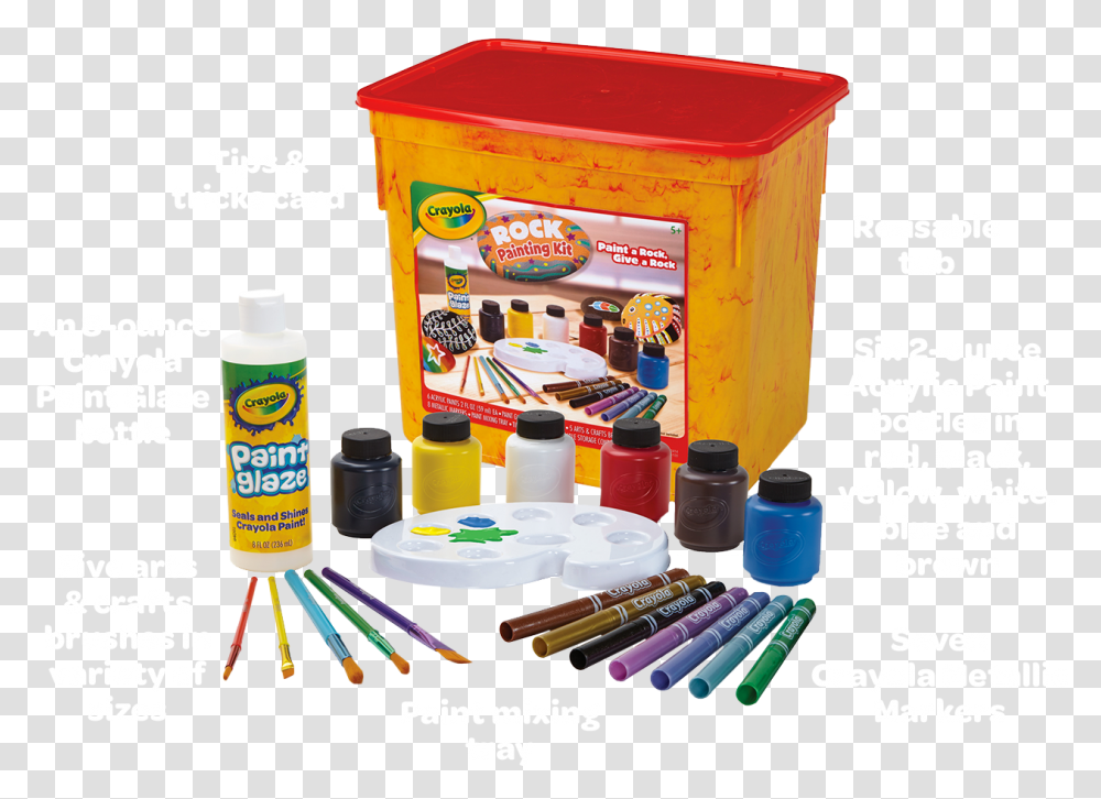 Rock Painting Kit Tips And Tricks Card Reusable Tub Playset, Mixer, Appliance, Paint Container, Furniture Transparent Png