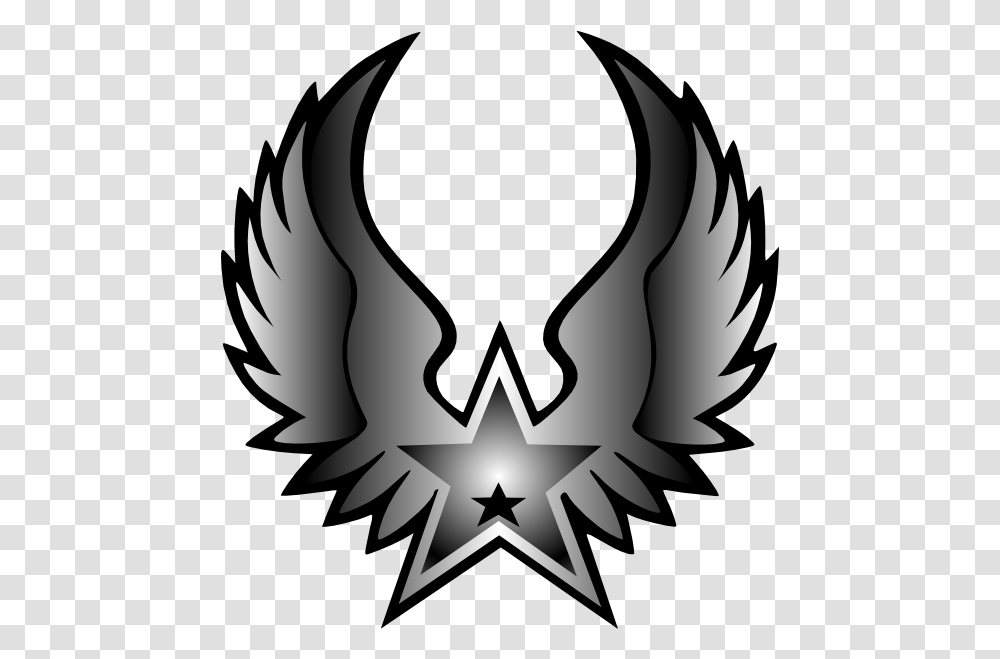 Rock Rock Star Clip Art Black And White, Symbol, Emblem, Star Symbol Transparent Png