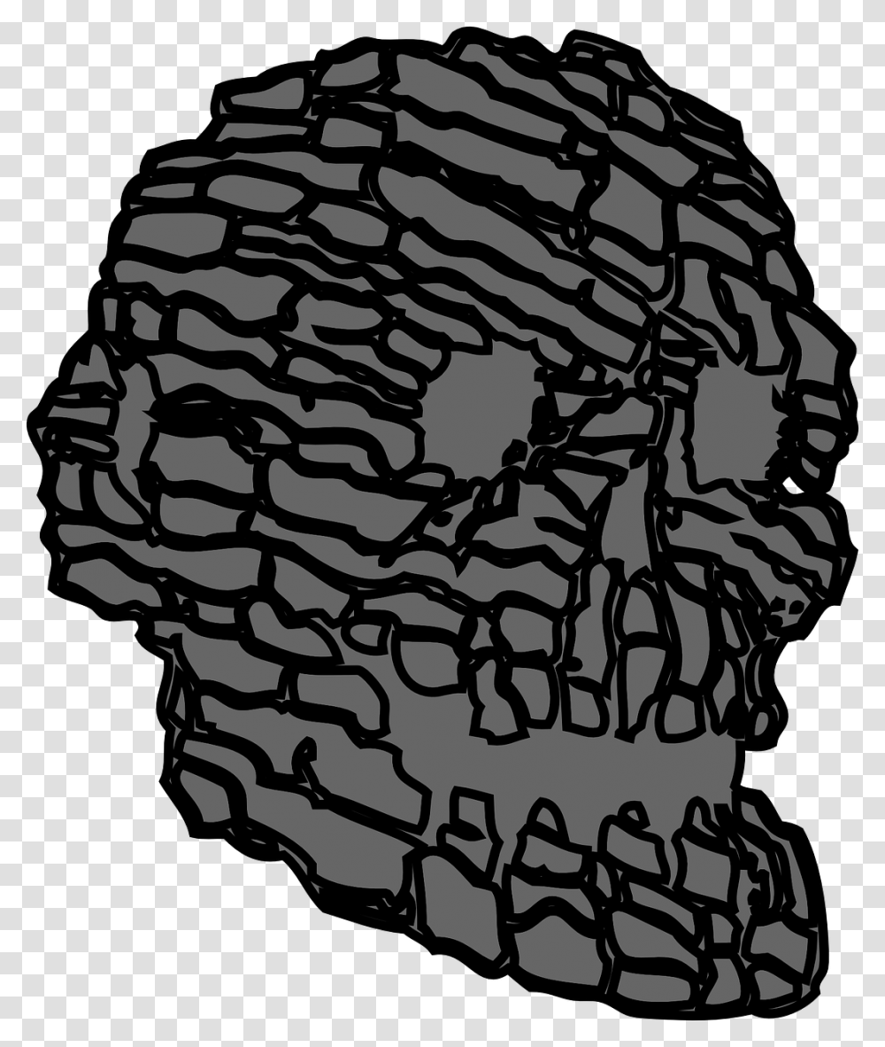 Rock Skull Grey Free Picture Skull Rock Clipart, Rug, Cushion, Sphere Transparent Png