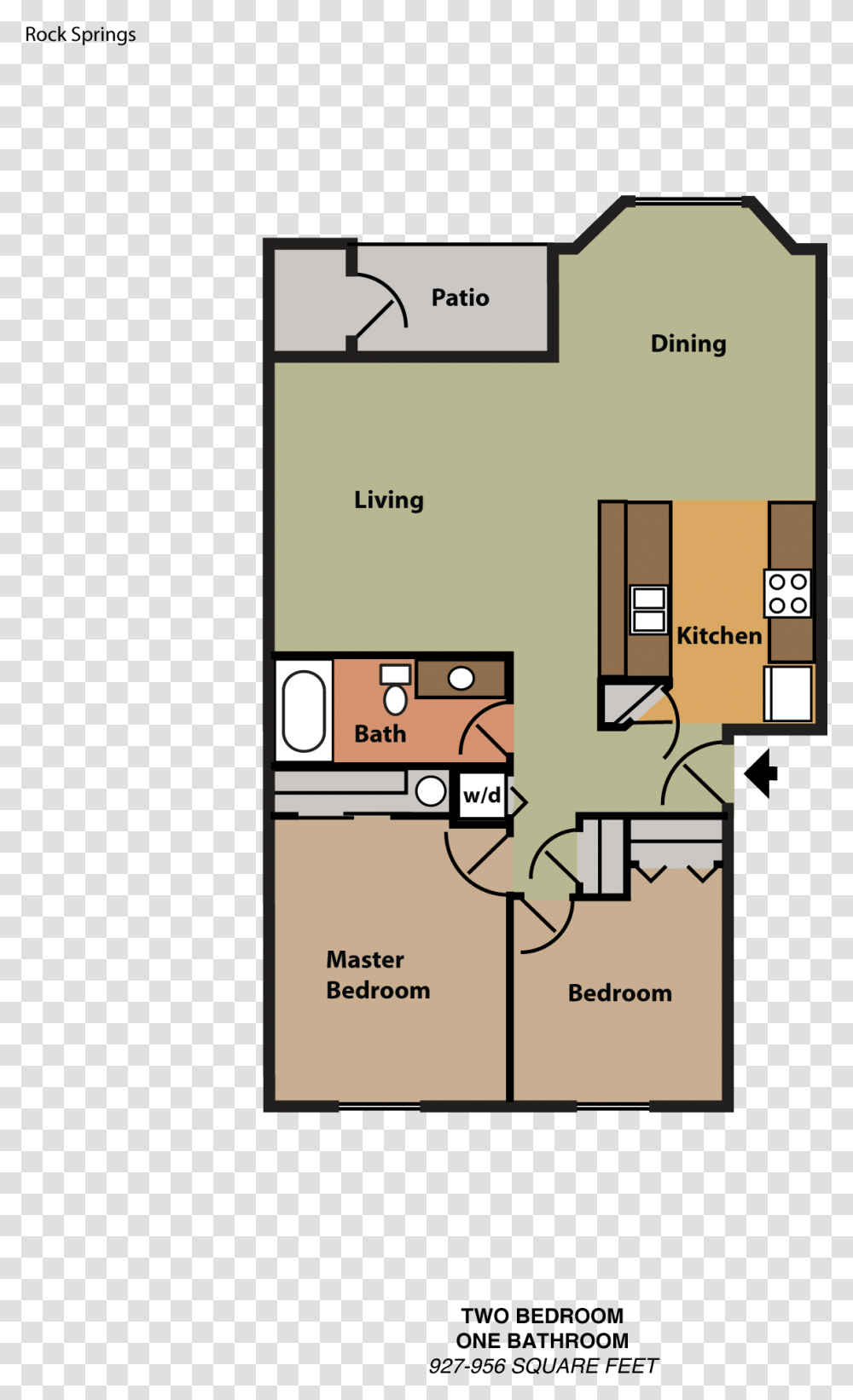 Rock Springs Apartments Cheney Floorplans, Floor Plan, Diagram Transparent Png