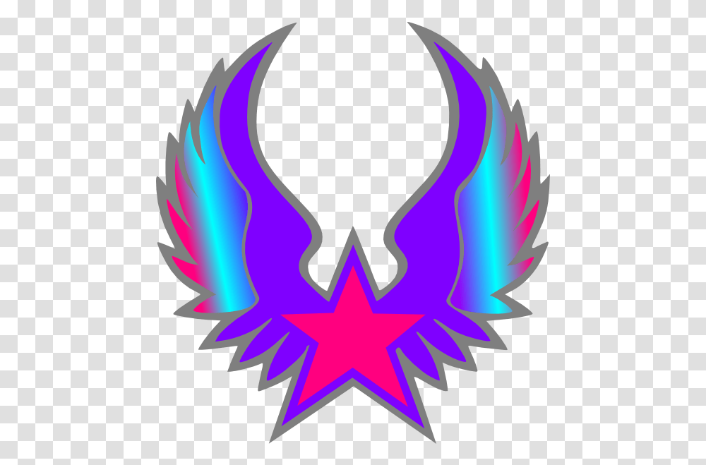 Rock Star Clip Art Red Star With Wings, Symbol, Emblem, Poster, Advertisement Transparent Png