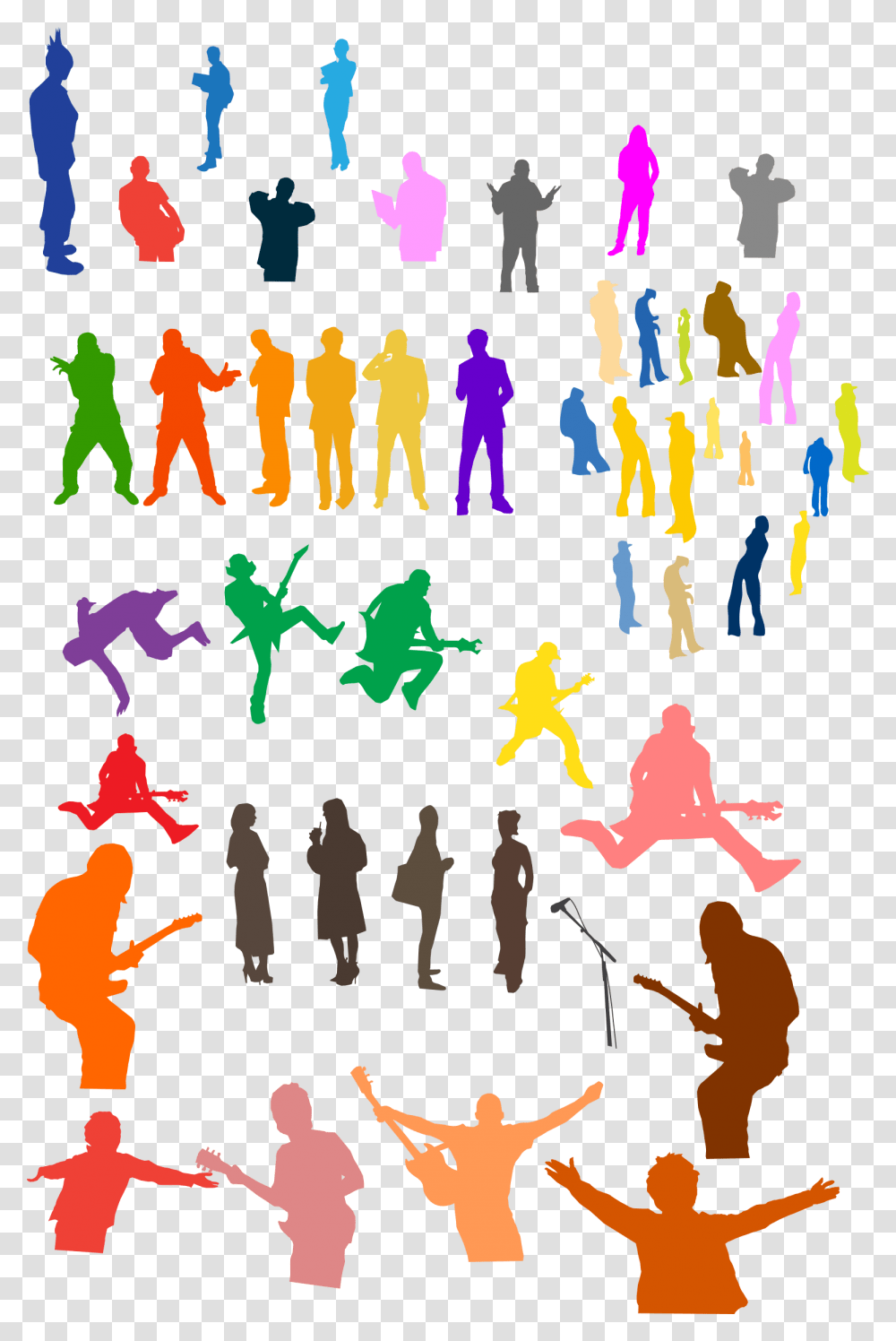Rock Star Silhouette Sticker Download, Poster, Advertisement, Person Transparent Png