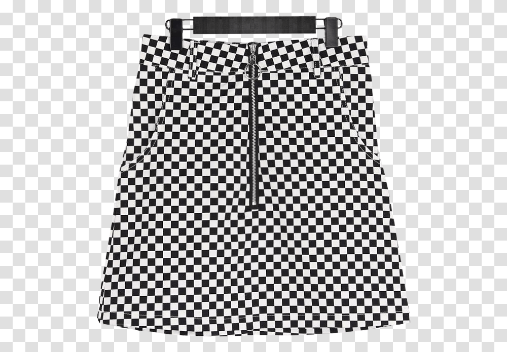Rock Steady Checkered Mini Skirt Aesthetic Black Skirt, Clothing, Apparel, Rug, Texture Transparent Png