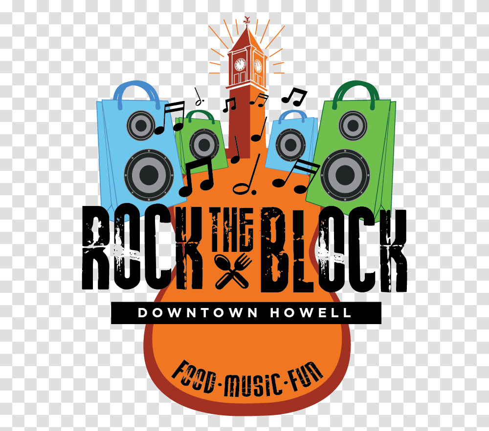 Rock The Block - Howell Main Street Dda Rock The Block Howell Mi, Electronics, Poster, Advertisement, Speaker Transparent Png