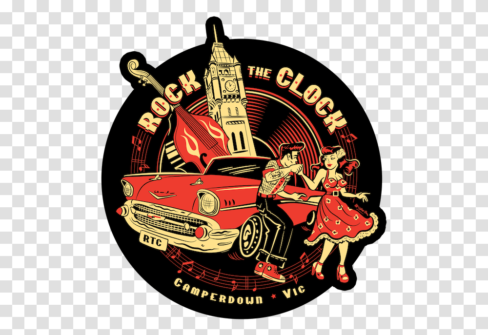 Rock The Clock Is Under Construction Logo Retro 2020, Person, Vehicle, Transportation, Leisure Activities Transparent Png