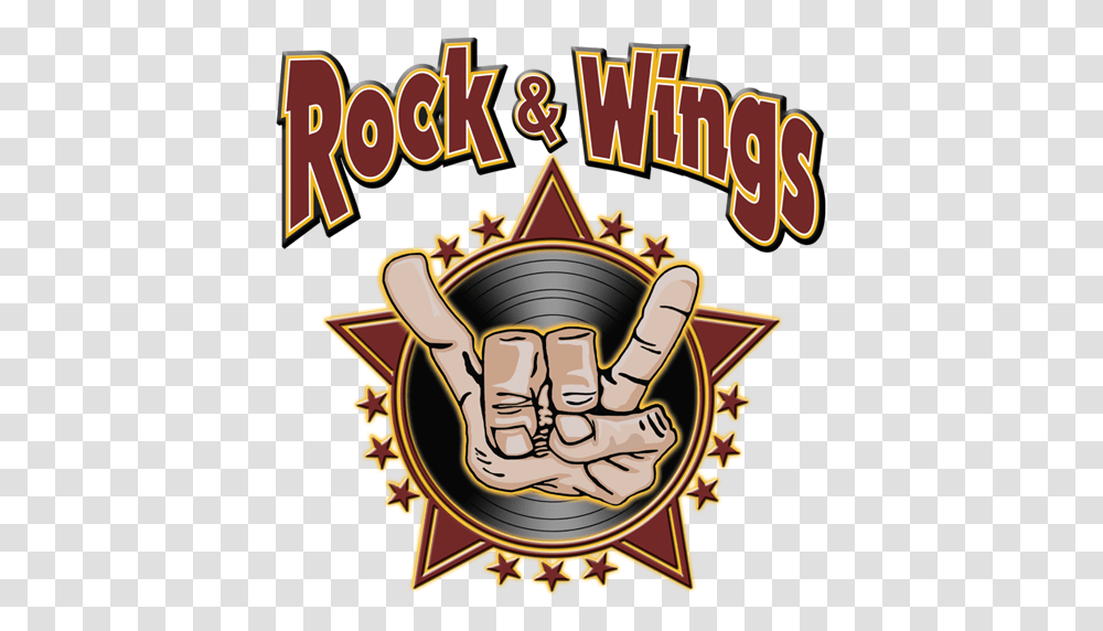 Rock Wings Come For The Food Stay For The Game, Hand, Fist, Poster, Advertisement Transparent Png