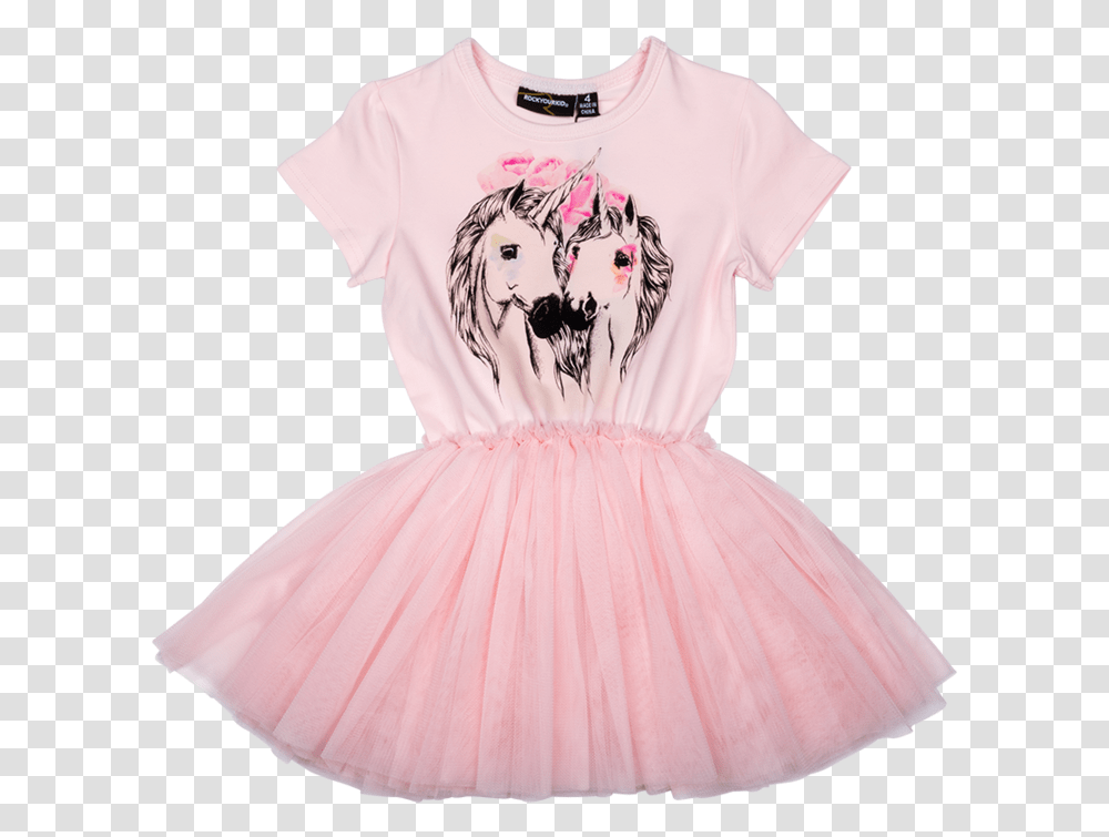 Rock Your Baby Unicorn Love Ss Circus Dress Dresses Girl, Apparel, Female, Person Transparent Png